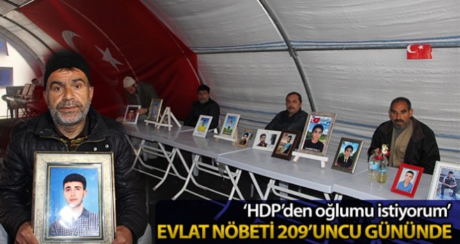 HDP önündeki ailelerin evlat nöbeti 209'uncu gününde