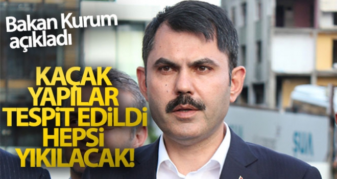 Bakan Kurum: 'Antalya'da 413 yapının imara aykırı ve izinsiz yapıldığını tespit ettik'