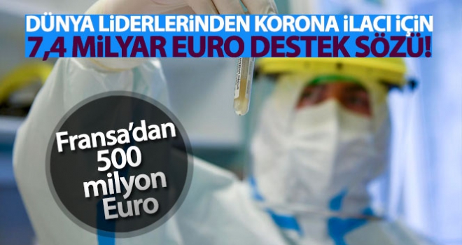 Dünya liderlerinden korona ilacı için 7,4 milyar Euro destek sözü