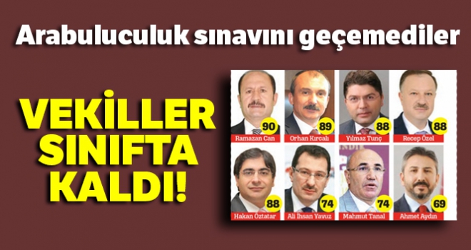 Milletvekilleri sınıfta kaldı!