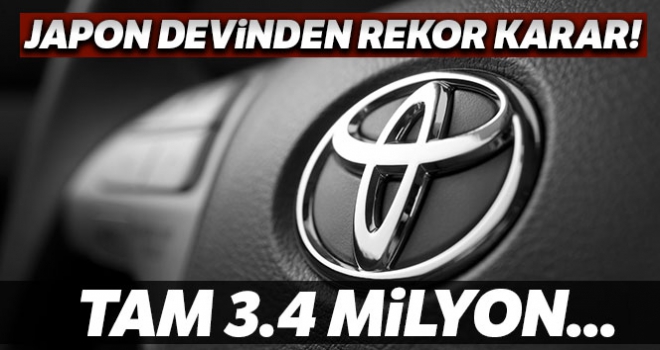 Otomobil devi Toyota araçlarını geri çağırıyor