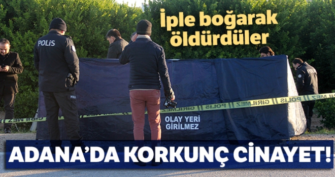 İple boğarak öldürdüler, cesedi yol kenarına attılar