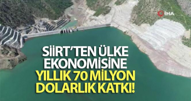 Siirt'ten ülke ekonomisine yıllık 70 milyon dolarlık katkı