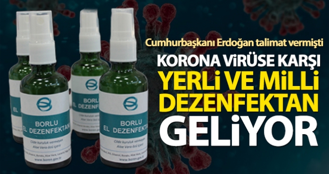 Korona virüse karşı bor katkılı el dezenfektanı geliyor