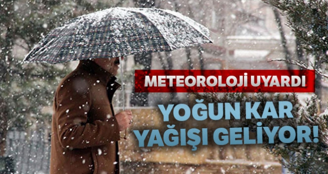 Meteorolojiden kar yağışı uyarısı