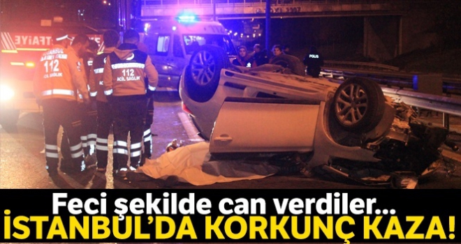 TEM'de otomobil kamyona arkadan çarptı, 2 ölü var