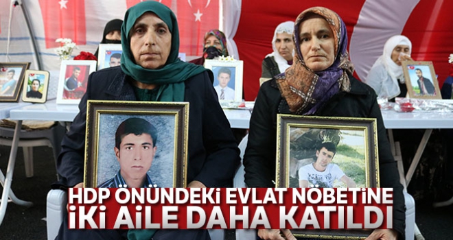 HDP önündeki evlat nöbetine iki aile daha katıldı