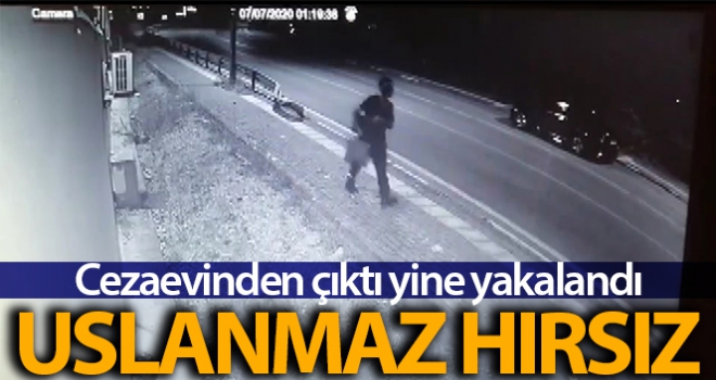 Cezaevinden çıktı yine hırsızlık yaptı