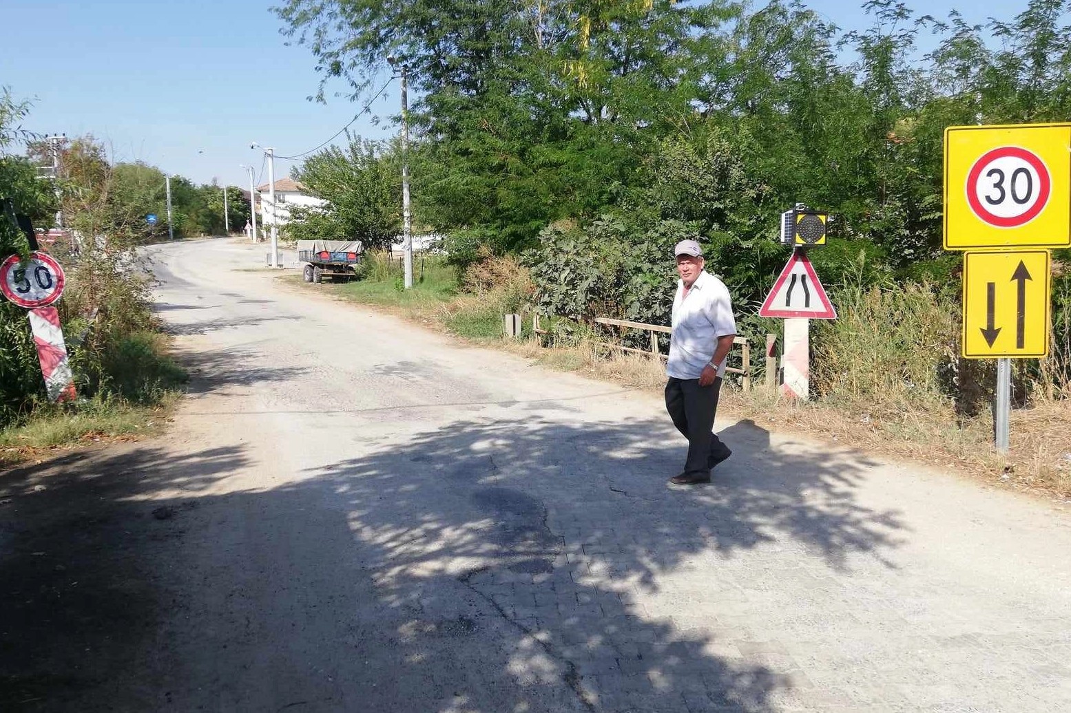 Edirne'de Köseömer köyünde köprü inşaatına başlandı