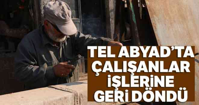 Tel Abyad'ta çalışanlar işlerine geri döndü