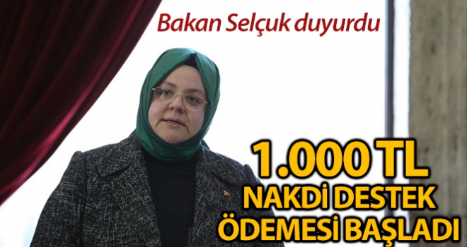 2 milyon 300 bin haneye yapıalcak 1.000'er TL nakdi destek ödemesi başladı