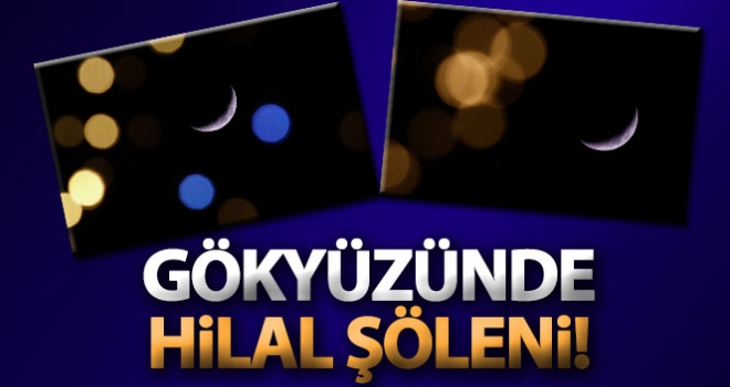 Gökyüzünde hilal şöleni