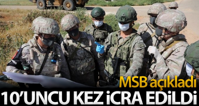 MSB: '10'uncu Türk-Rus Birleşik Kara Devriyesi icra edildi'