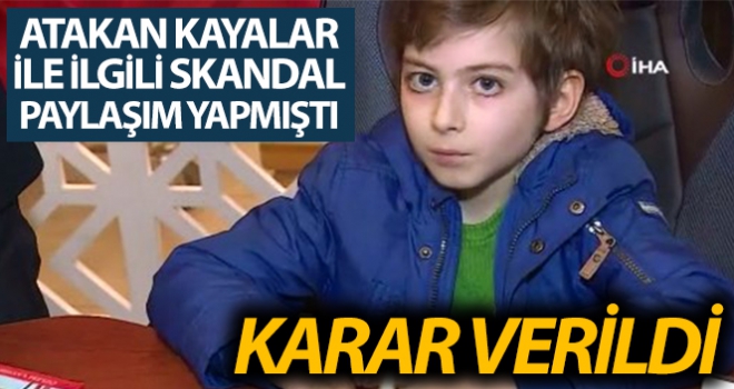 Atakan Kayalar hakkında skandal paylaşımlar yapan şahıs serbest bırakıldı