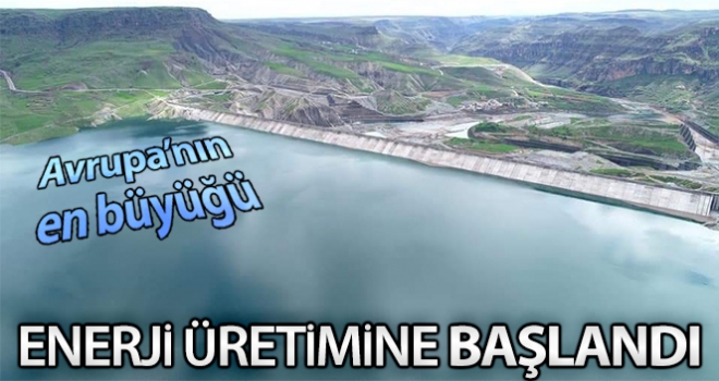 Avrupa'nın en büyük barajında enerji üretimine başlandı