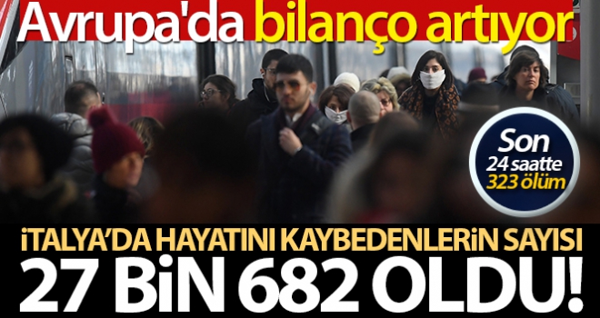 İtalya'da son 24 saatte Covid-19'dan 323 ölüm