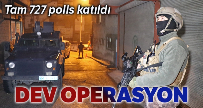 Gaziantep'te 727 polisli uyuşturucu operasyonu