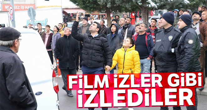 Film izler gibi intihar girişimini izlediler