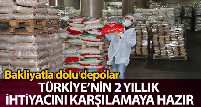 Bakliyatla dolu depolar Türkiye'nin 2 yıllık ihtiyacını karşılamaya hazır