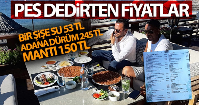 Fahiş fiyatlarıyla dudak uçuklatan restoran görüntülendi