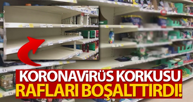 İngilizler, korona korkusuyla marketlere akın etti