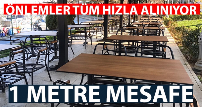 Restoranlarda masalar arası mesafe en az 1 metre olacak