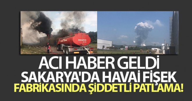 Sakarya'da havai fişek fabrikasında patlama