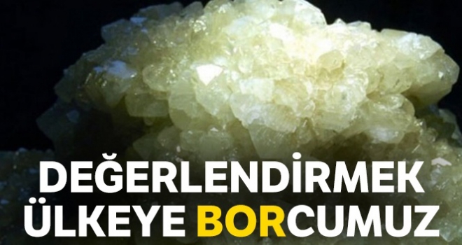 ‘Bor'u değerlendirmek ülkeye borcumuz