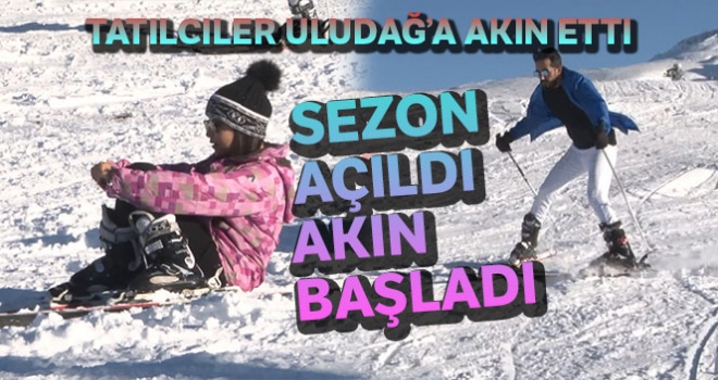 Uludağ'da kayak sezonu açıldı, tatilciler pistlere akın etti