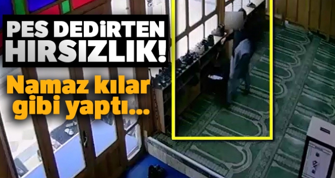 Namaz kılar gibi yaptı valizi çaldı