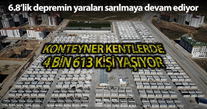 Elazığ'da konteyner kentlerde 4 bin 613 kişi yaşamaya başladı