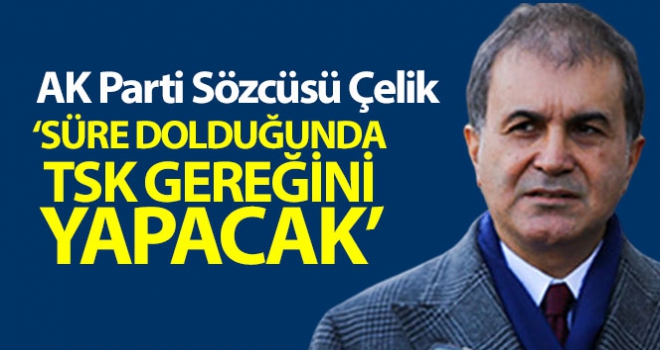 AK Parti Sözcüsü Çelik: 'Rejime verilen süre dolduğunda TSK üzerine düşen görevi yerine getirecektir'