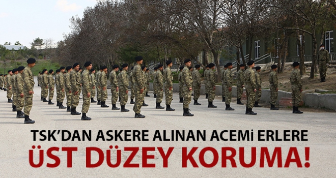 TSK'dan askere alınan acemi erlere üst düzey korona virüs koruması