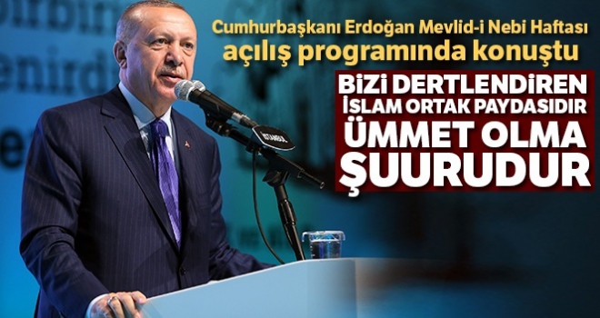 Cumhurbaşkanı Erdoğan: 'Bizi dertlendiren İslam ortak paydasıdır, ümmet olma şuurudur'