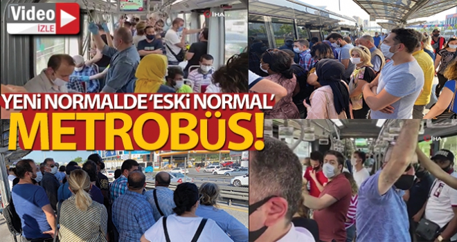 Metrobüslerde ve duraklarda dikkat çeken yoğunluk