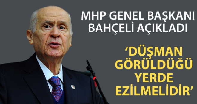 MHP Genel Başkanı Bahçeli'den idlib açıklaması