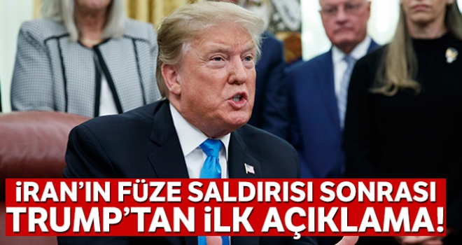 Trump'tan ilk açıklama, İran'ın ABD üslerini vurmasından 3 saat sonra geldi