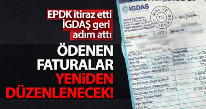 İGDAŞ faturaları yeniden düzenleniyor