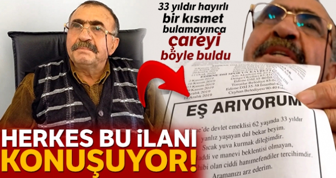 İlanla eş arıyor