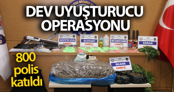 İzmir'deki dev uyuşturucu çetesi operasyonuna 800 polis katıldı