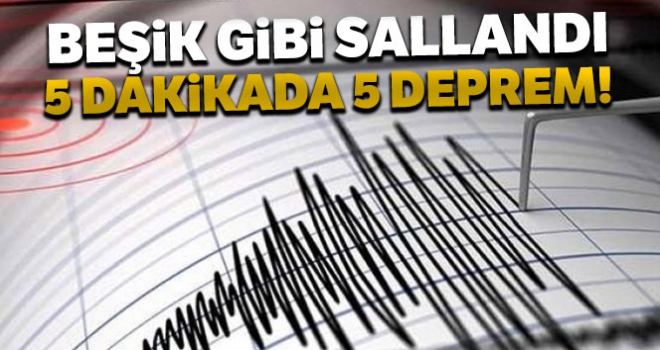 Manisa'da 5 dakikada 5 deprem meydana geldi