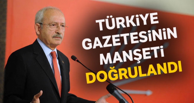 Türkiye gazetesinin manşeti doğrulandı