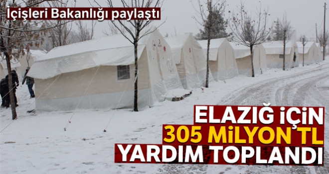 İçişleri'nden Elazığ depremine ilişkin iyileştirme çalışmaları hakkında paylaşım