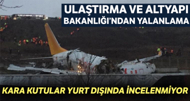 Ulaştırma ve Altyapı Bakanlığından kaza yapan uçakla ilgili açıklama