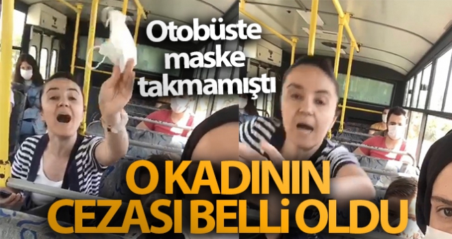 Otobüste maske takmayan kadına para cezası kesildi