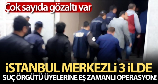 İstanbul merkezli 3 ilde suç örgütü üyelerine operasyon: 16 gözaltı