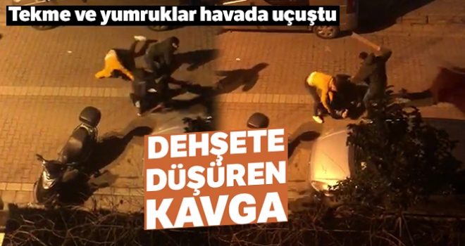 Avcılar'da sopalı, sandalyeli kavga kamerada