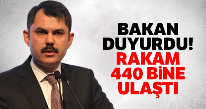 Bakan Murat Kurum: '100 bin sosyal konuta başvuru rakamı 440 bin rakamına ulaşmıştır'