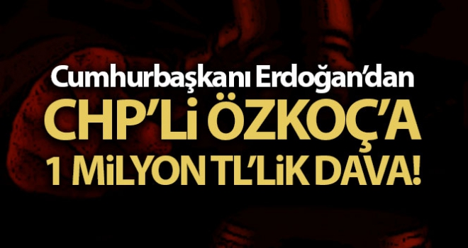 Cumhurbaşkanı Erdoğan'dan CHP'li Özkoç'a 1 milyon liralık tazminat davası