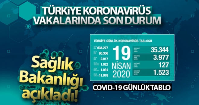 Türkiye'de Koronavirüsten hayatını kaybedenlerin sayısı 2 bin 17'ye yükseldi